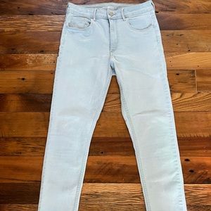 &Denim Skinny Ankle High Waist Jeans